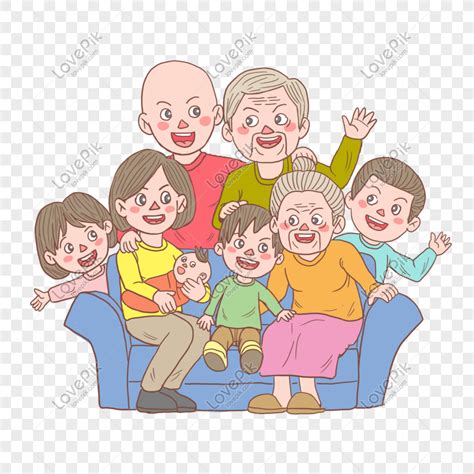 Masayang Pamilya Cartoon Mga Larawan .